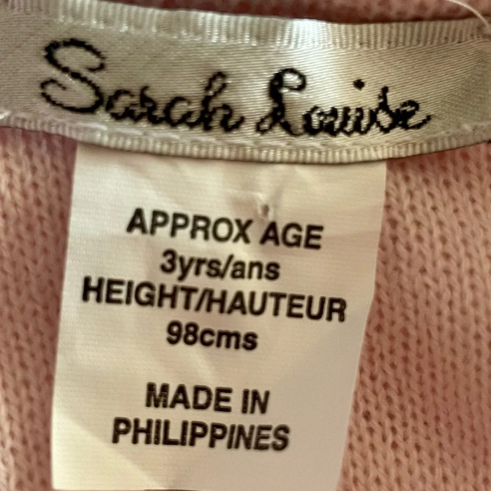 NWT Sarah Louis Pink Knit Sweater Jacket 3 Years - Picture 6 of 9